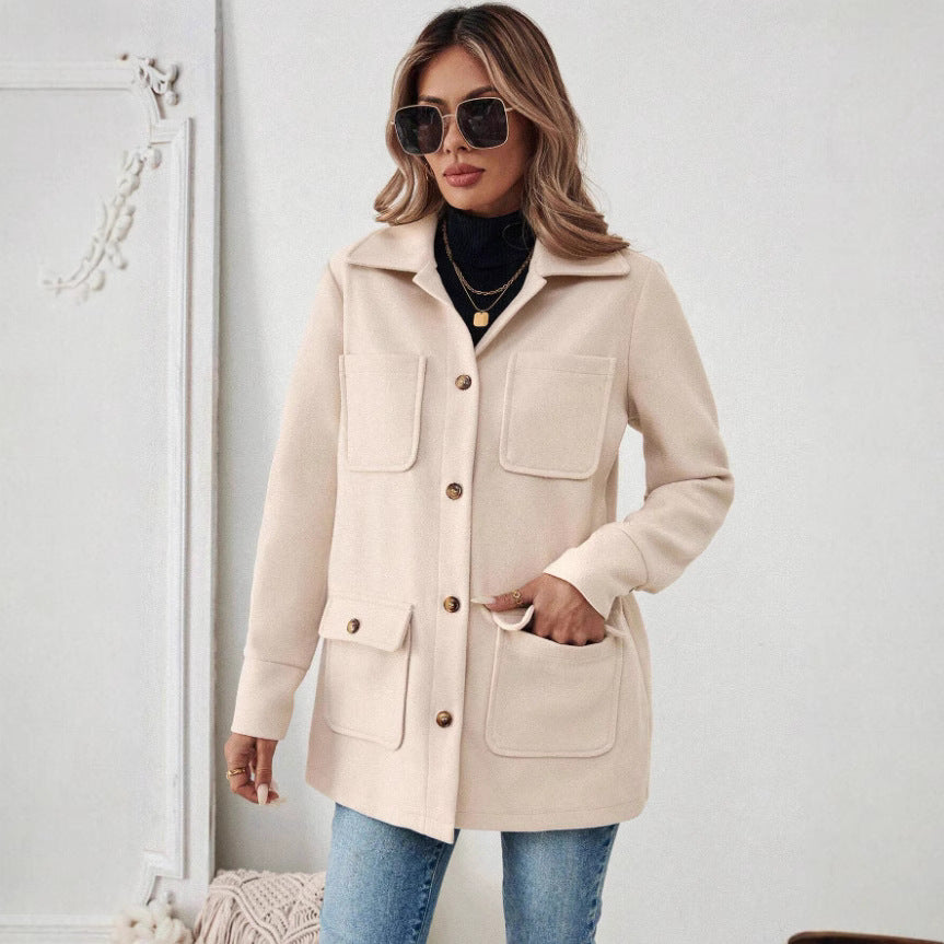 Karin | Modern Utility Jacket with Belly-Friendly Fit and Pockets