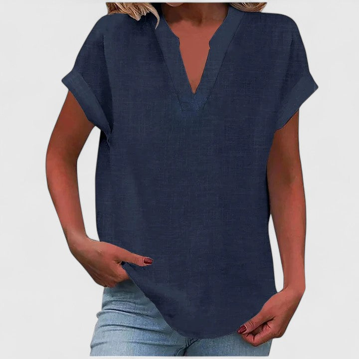 Xavinah | Bequeme V-Ausschnitt Bluse