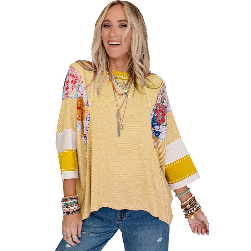 BAILEY™ – Leichtes Patchwork-Batwing-Top