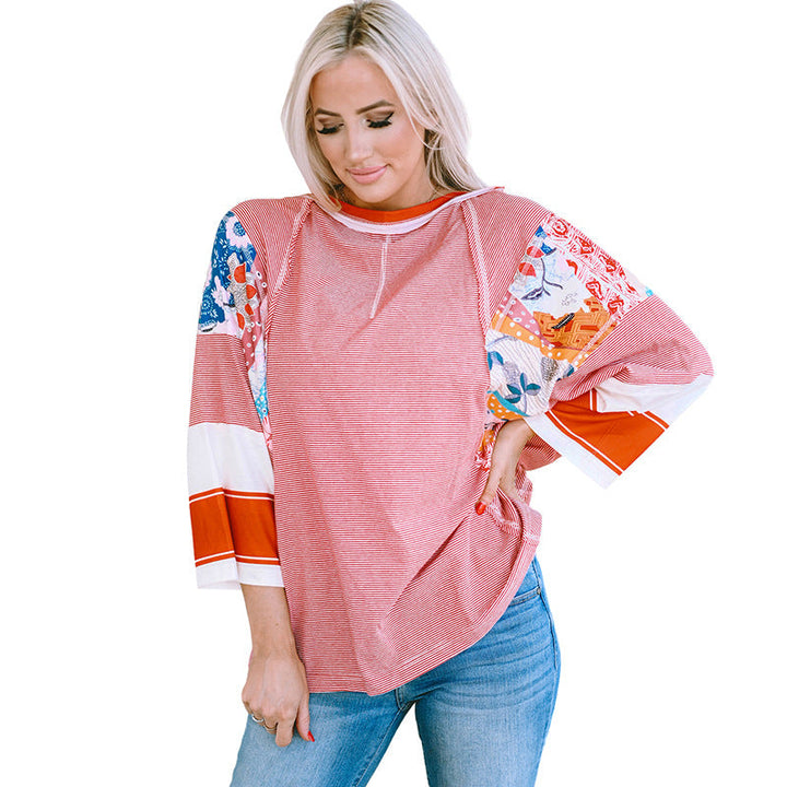 BAILEY™ – Leichtes Patchwork-Batwing-Top