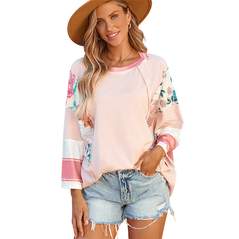 BAILEY™ – Leichtes Patchwork-Batwing-Top