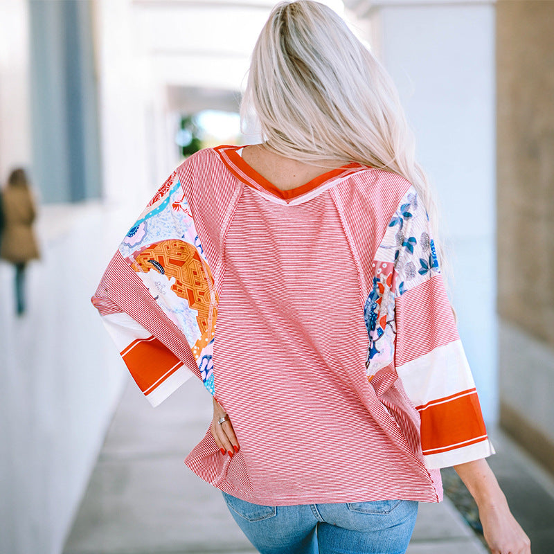 BAILEY™ – Leichtes Patchwork-Batwing-Top