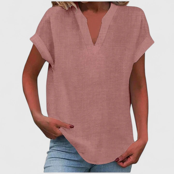 Xavinah | Bequeme V-Ausschnitt Bluse