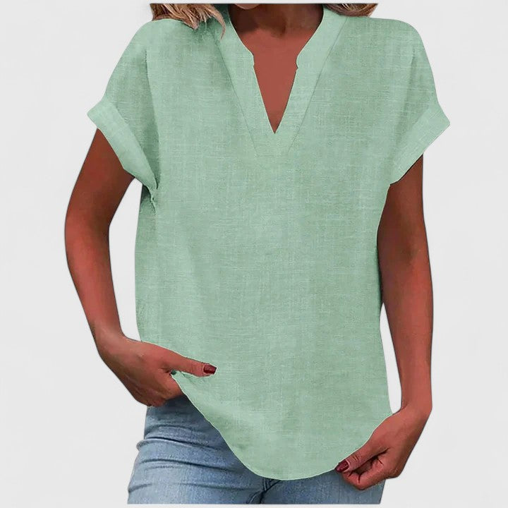Xavinah | Bequeme V-Ausschnitt Bluse