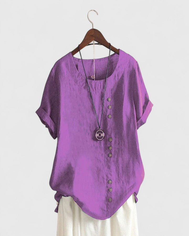 Elisavie | Bequeme Bluse mit kurzen Ärmeln