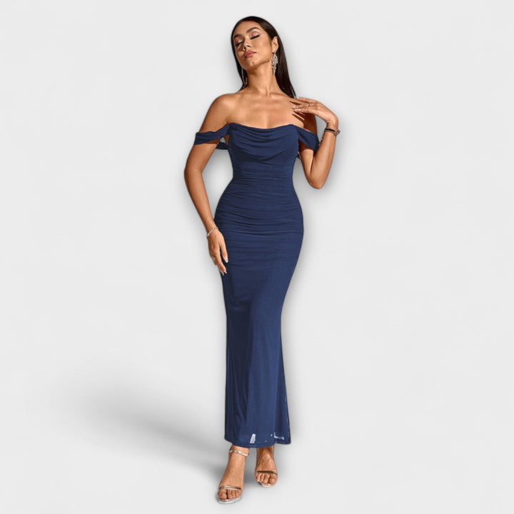 Ione - Off-Shoulder Ruched Bodycon Dress
