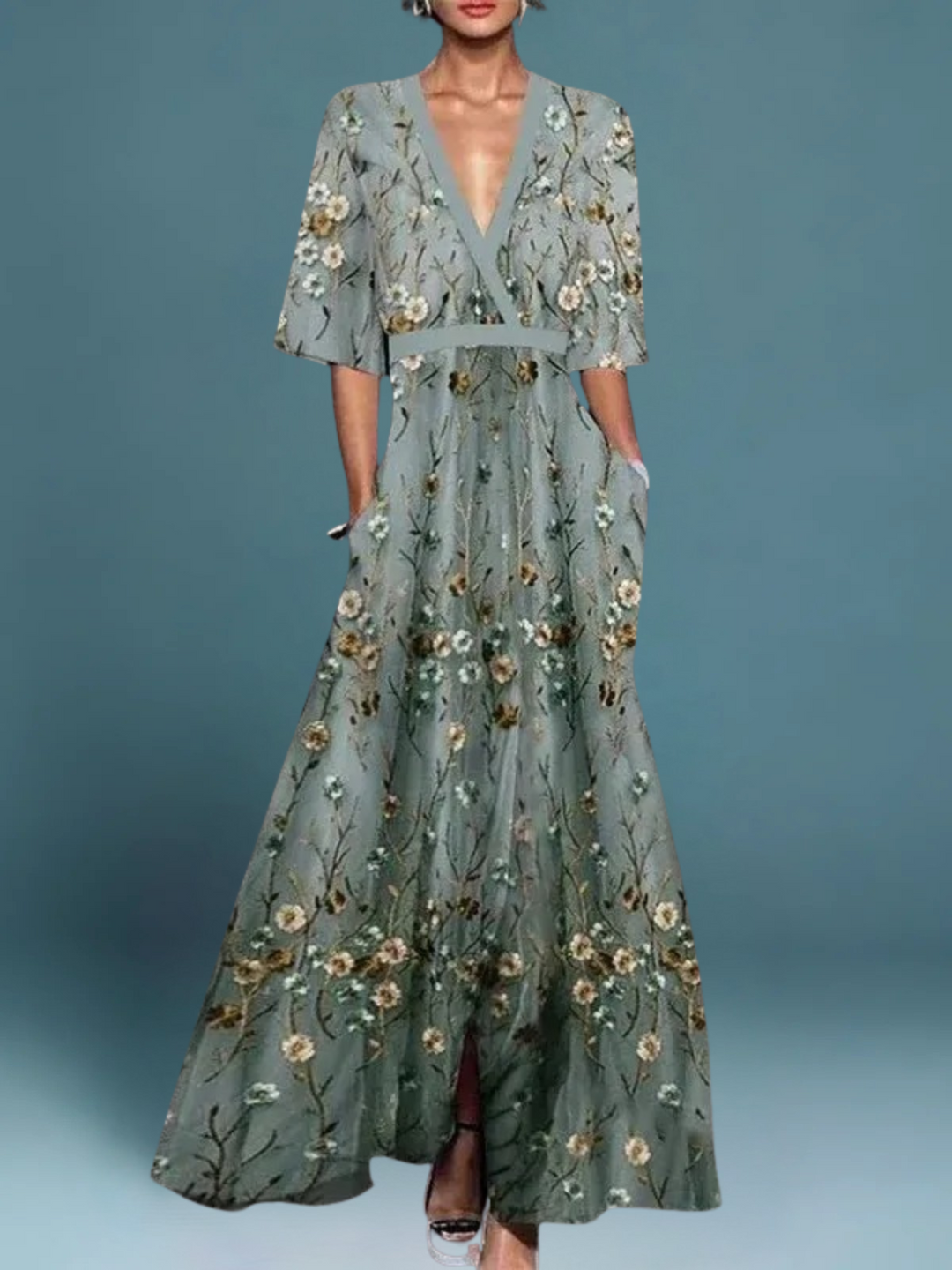 Noa™ | Robe longue à col en V