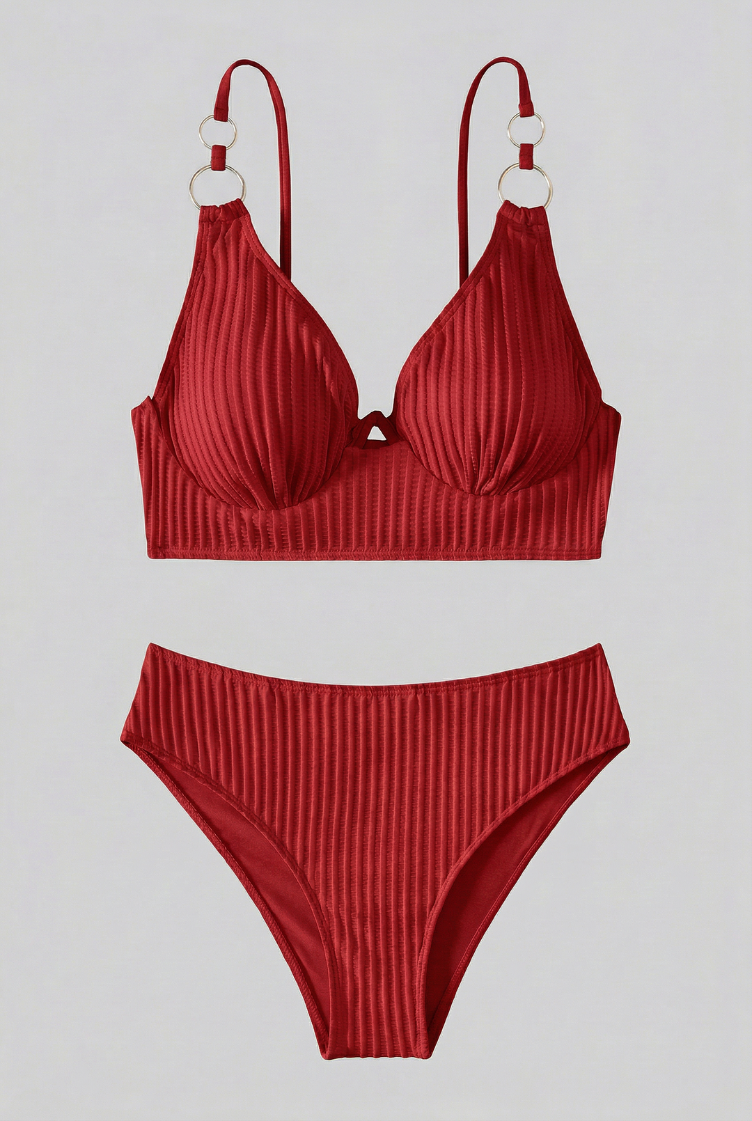 Flatterende Højtaljet Bikini Sæt
