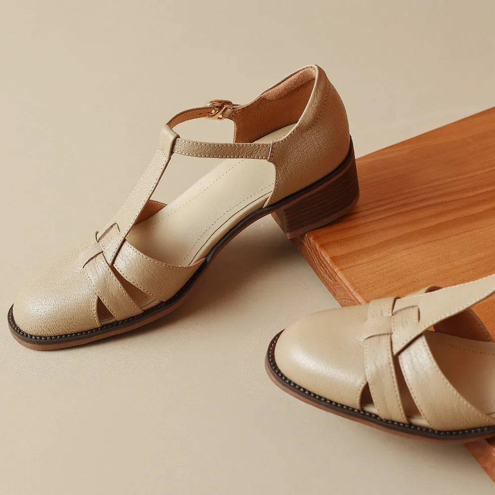 Sylviera T-Riemen Ballerinas