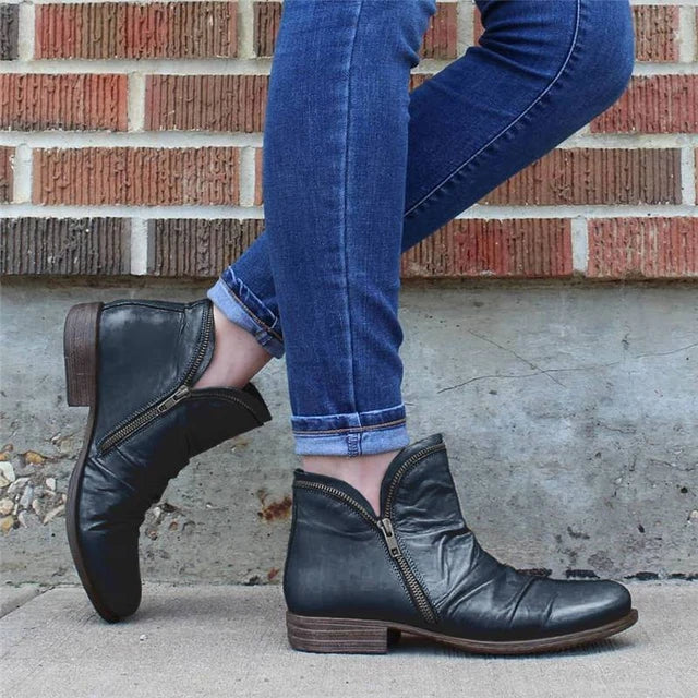 Botines con cremallera para mujer