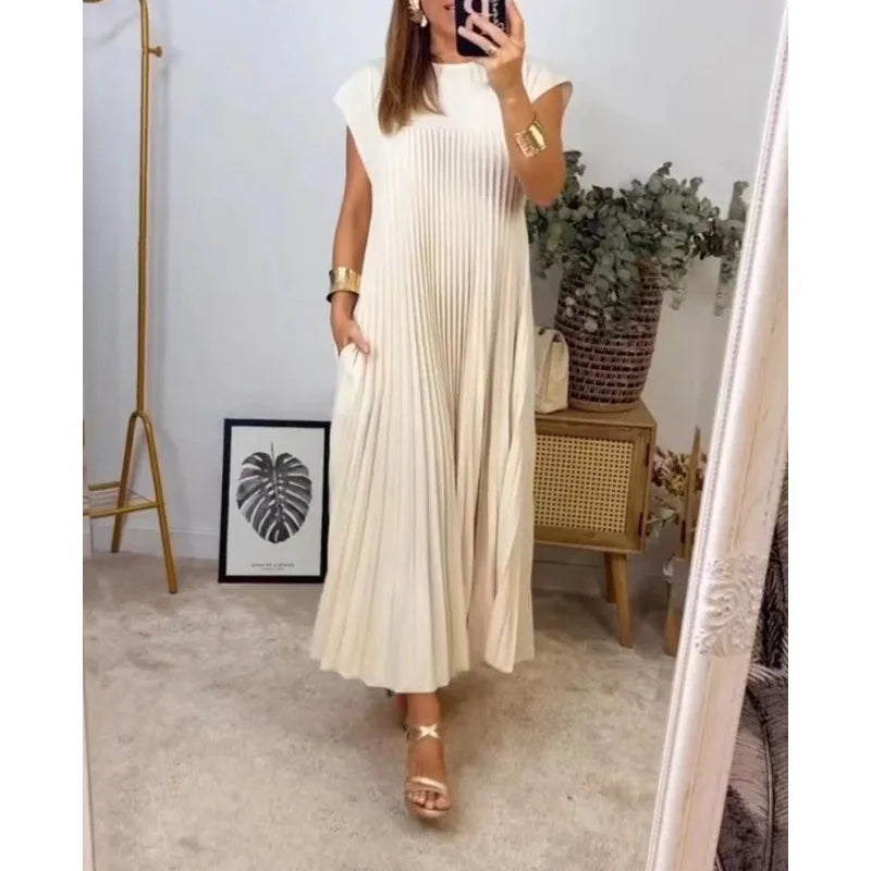 Tamara | Elegantní plisované maxi šaty