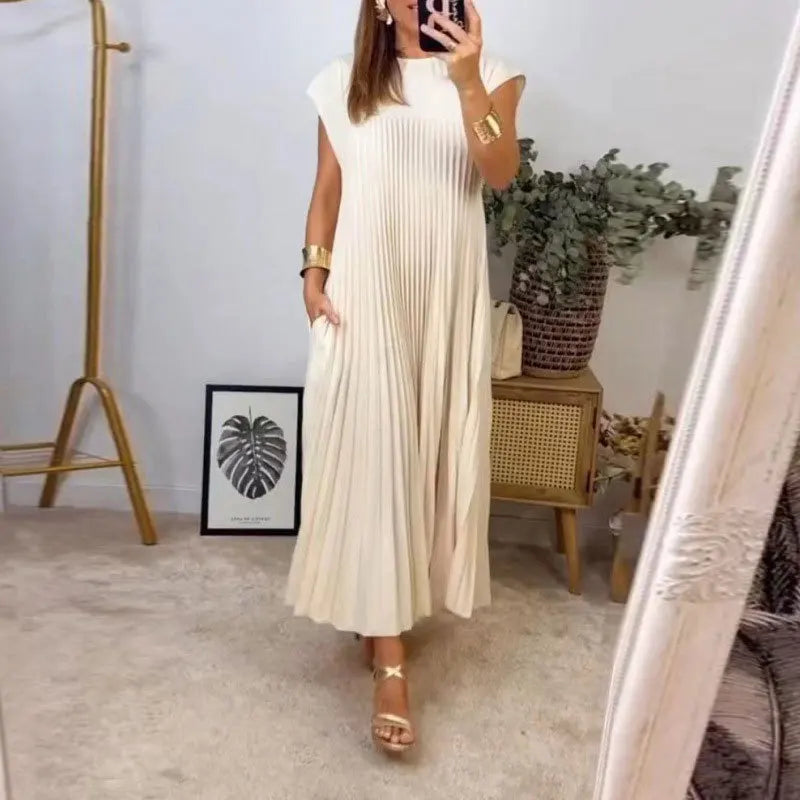 Tamara | Elegantní plisované maxi šaty