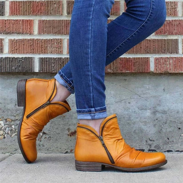 Botines con cremallera para mujer