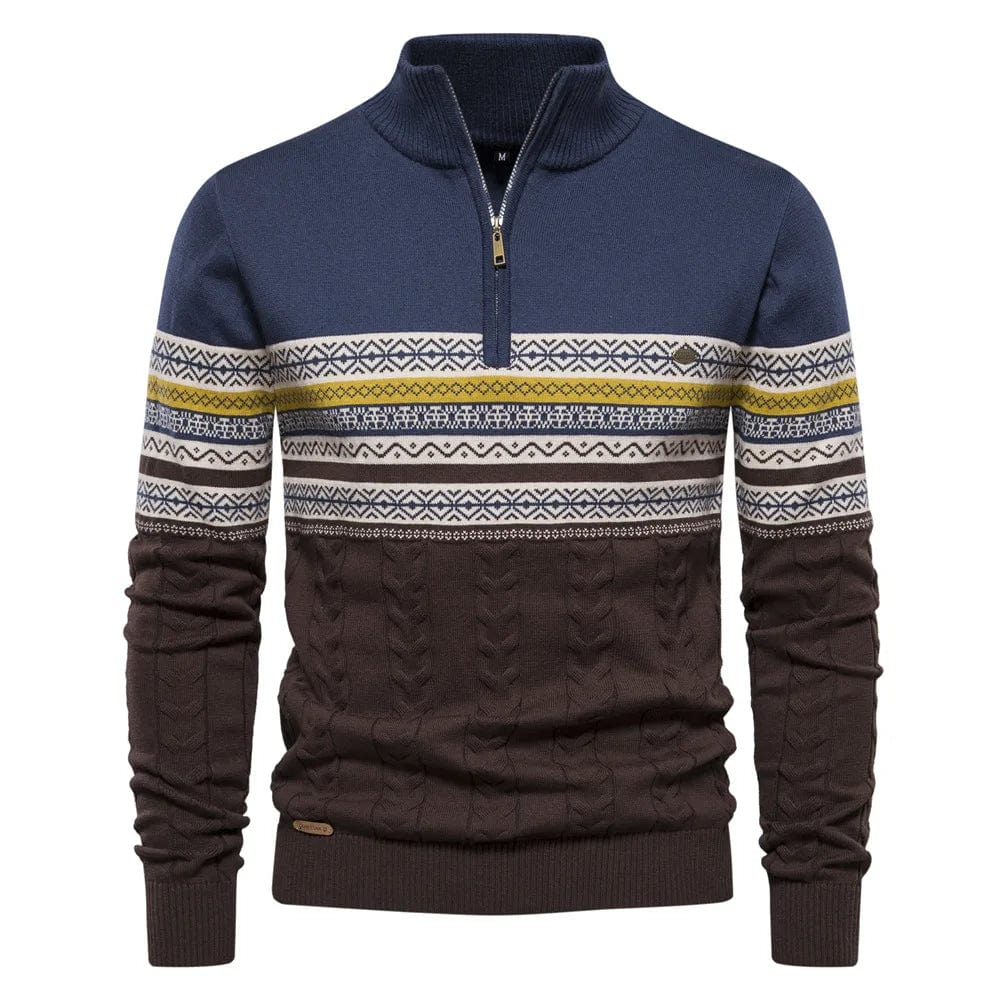 Suéter Lennox Fair Isle com Zíper