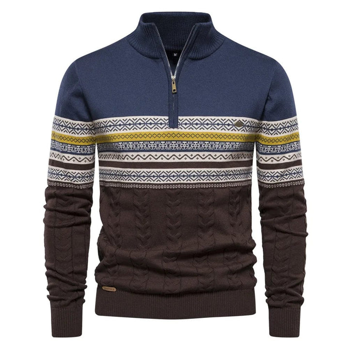 Suéter Lennox Fair Isle com Zíper