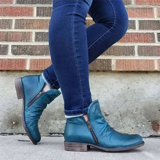 Botines con cremallera para mujer