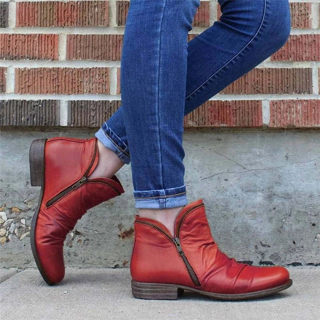 Botines con cremallera para mujer
