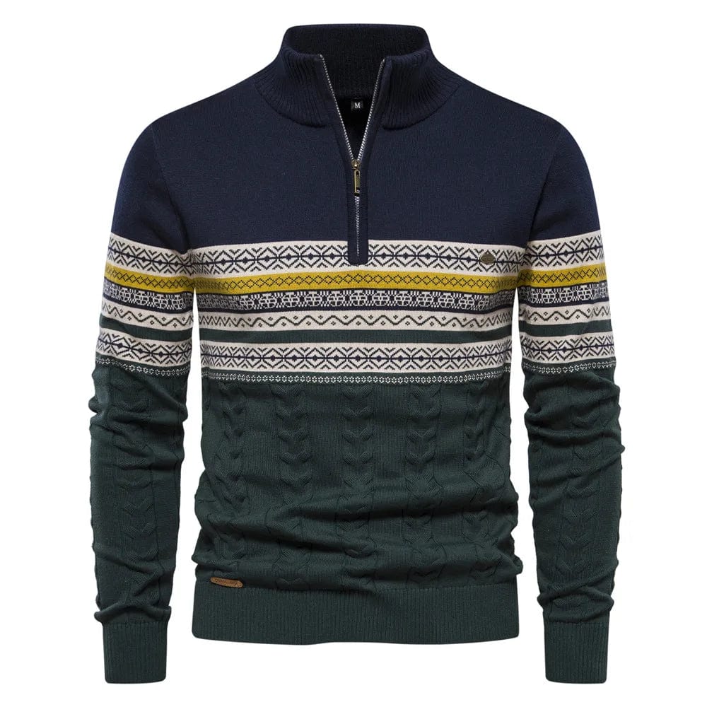 Suéter Lennox Fair Isle com Zíper