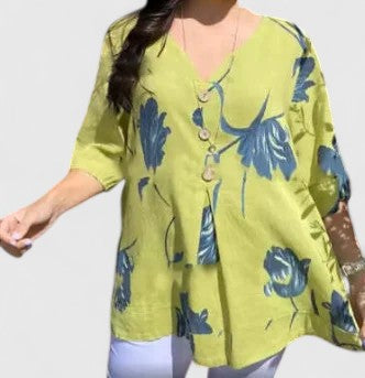 Isabel | Blusa Elegante com Estampa Floral