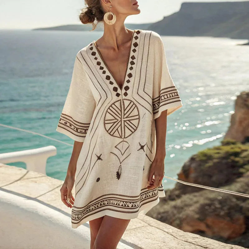 Danique - Vestido de Praia Elegante para um Visual Estiloso de Verão