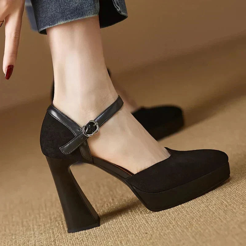 Scarpins Elegantes Celeste