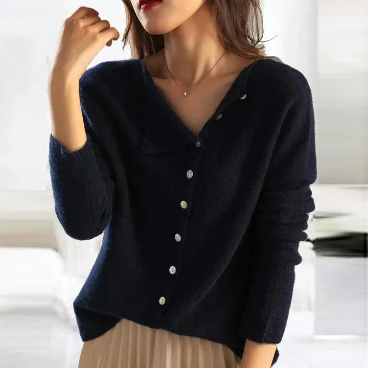Diane | Sofistikeret strikket cardigan med moderne silhuet og blødt stof