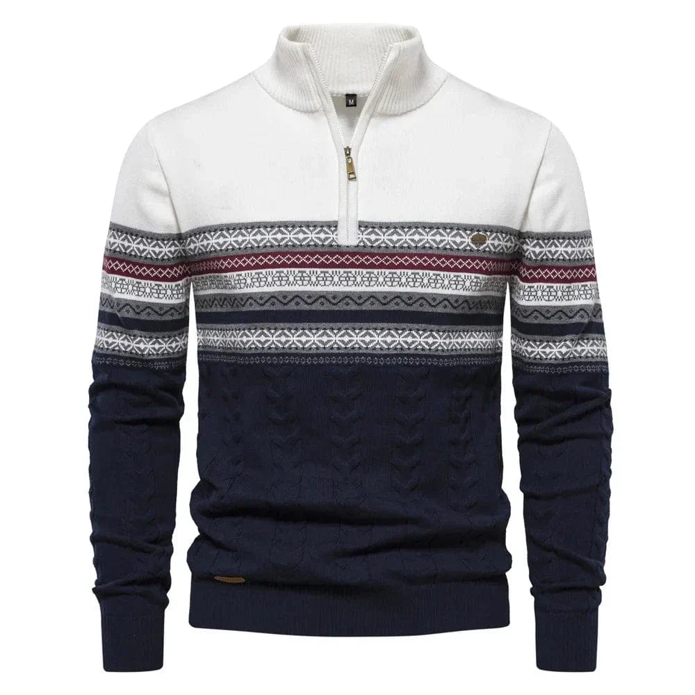 Suéter Lennox Fair Isle com Zíper