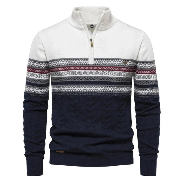 Suéter Lennox Fair Isle com Zíper
