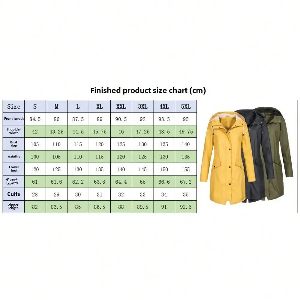 Thalassa | Rugged Mid-Length Rain Jacket with Adjustable Hood and Flap Pockets