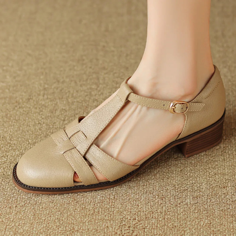 Sylviera T-Riemen Ballerinas