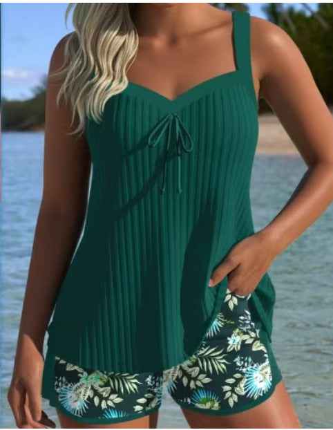 Conjunto de Roupa de Banho Feminina com Estampa Floral