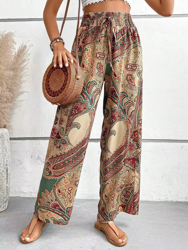 Olivia™ - Vintage bedruckte Hose mit weitem Bein