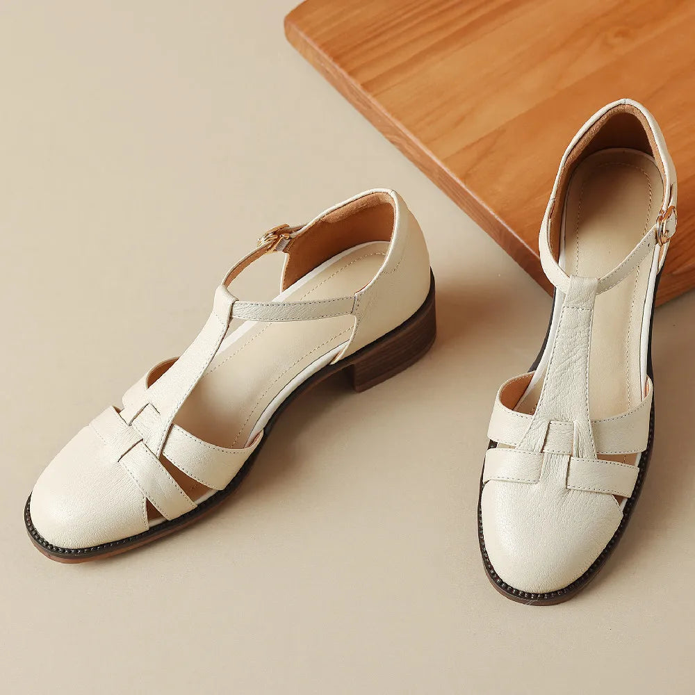 Sylviera T-Riemen Ballerinas