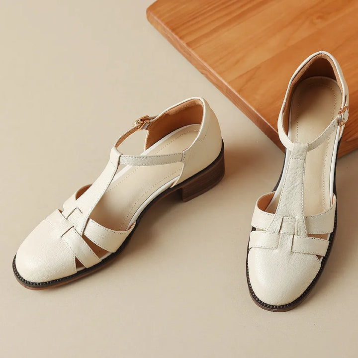 Sylviera T-Riemen Ballerinas