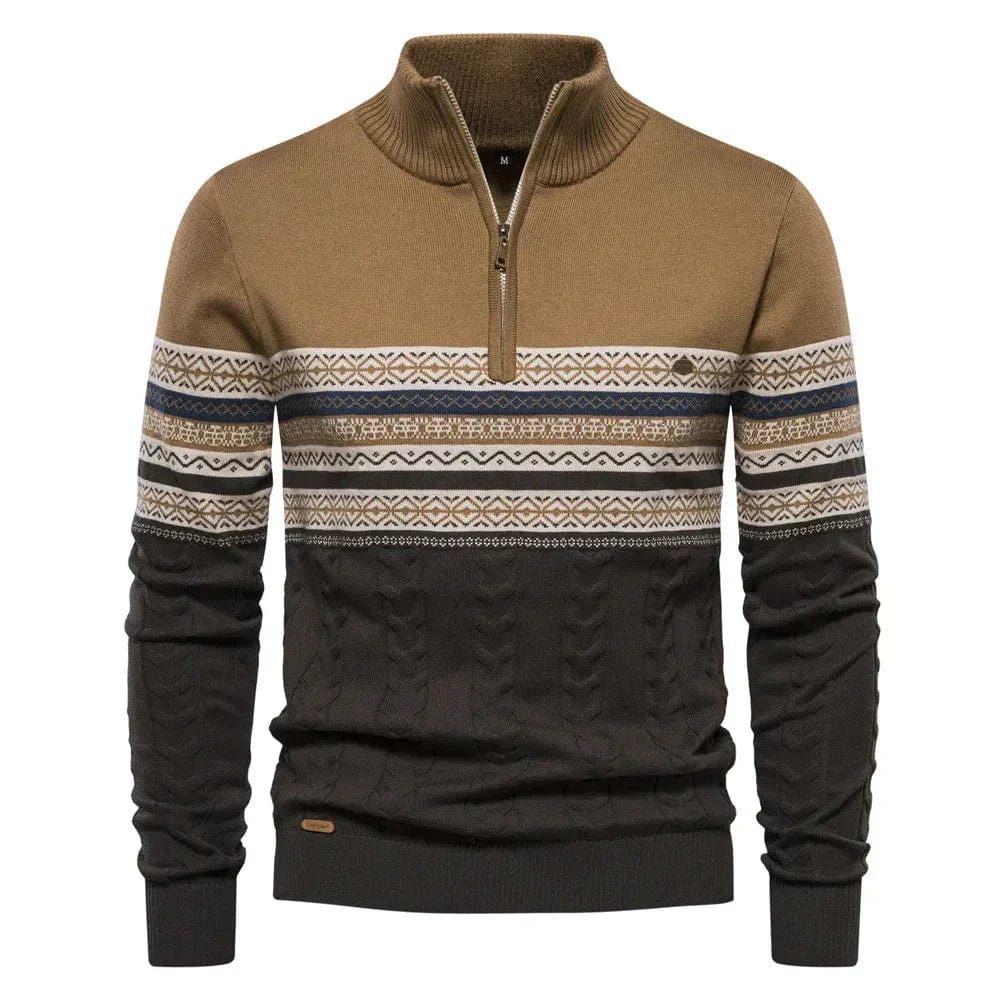 Suéter Lennox Fair Isle com Zíper
