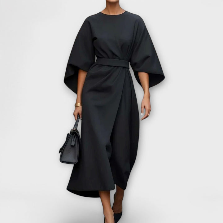 Sonia | Elegantes Kleid mit Ärmeln und Gürtel