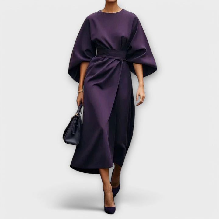 Sonia | Elegantes Kleid mit Ärmeln und Gürtel