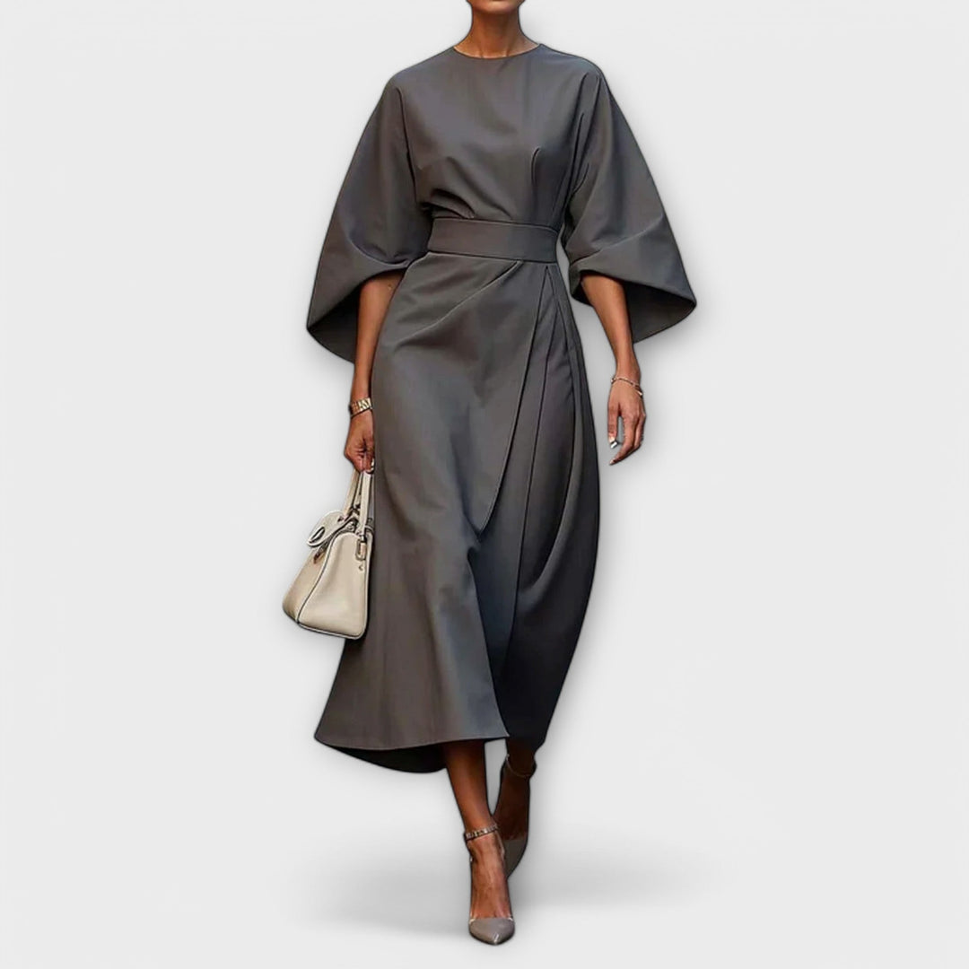 Sonia | Elegantes Kleid mit Ärmeln und Gürtel