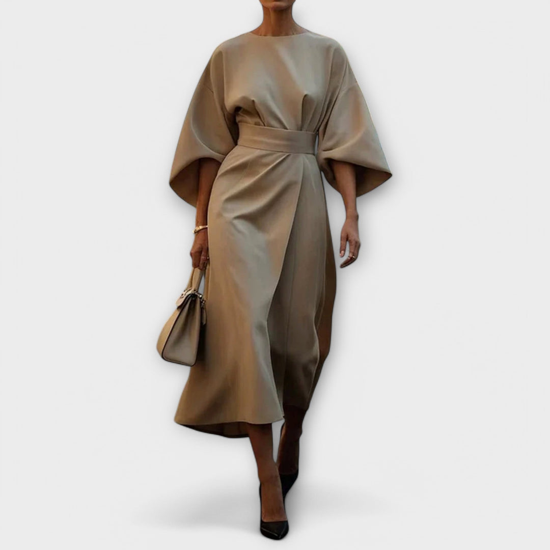 Sonia | Elegantes Kleid mit Ärmeln und Gürtel