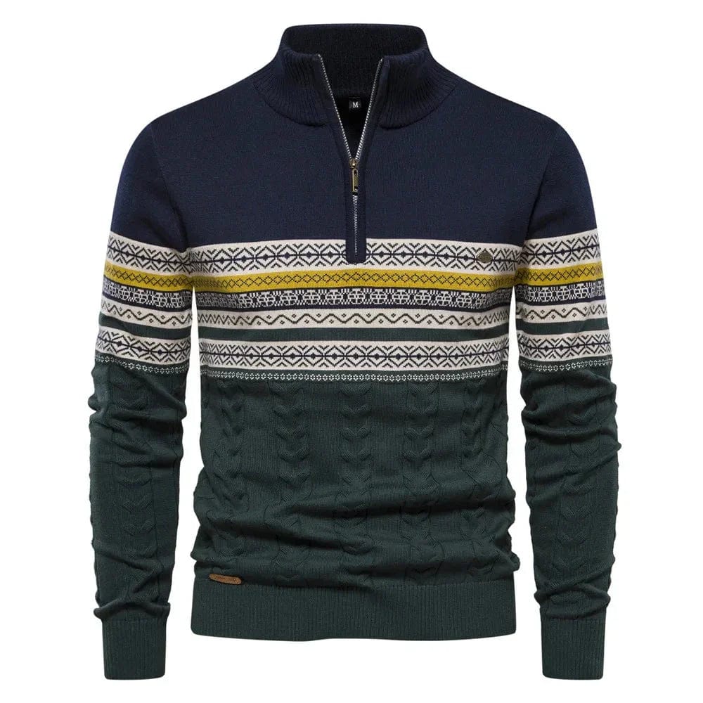 Suéter Lennox Fair Isle com Zíper