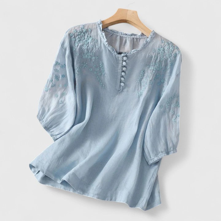 Vasilene | Blouse élégante à boutons sur le devant