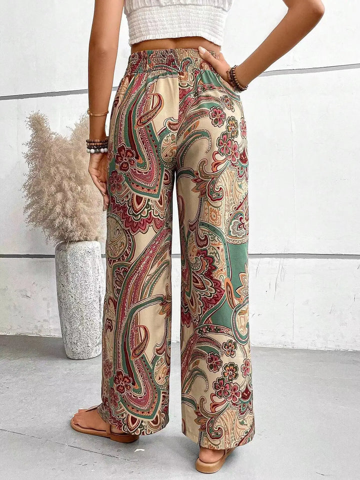 Olivia™ - Vintage bedruckte Hose mit weitem Bein