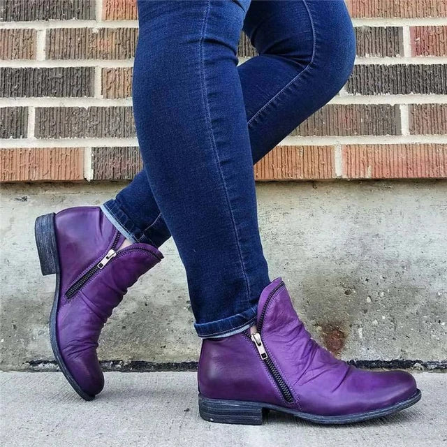Botines con cremallera para mujer