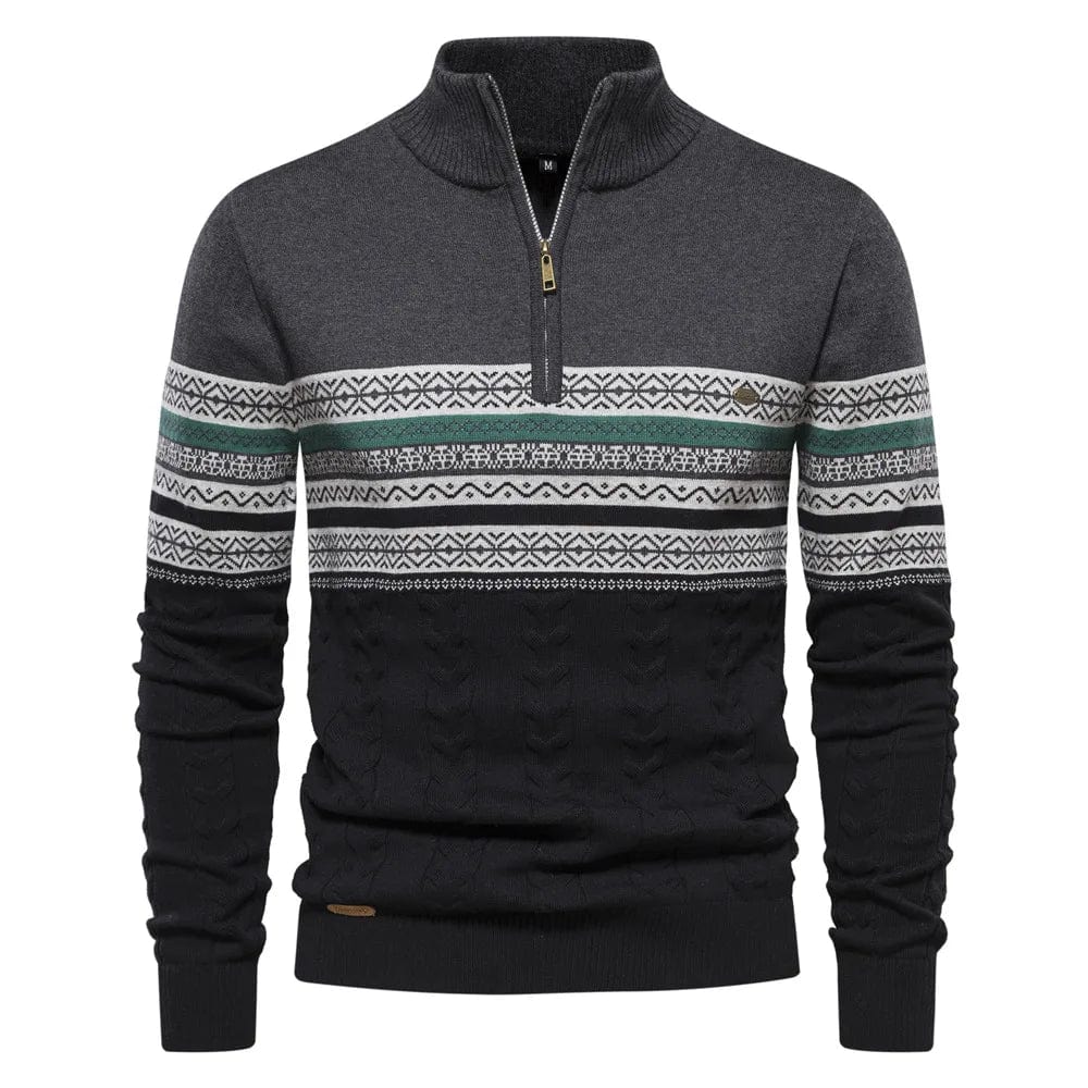 Suéter Lennox Fair Isle com Zíper