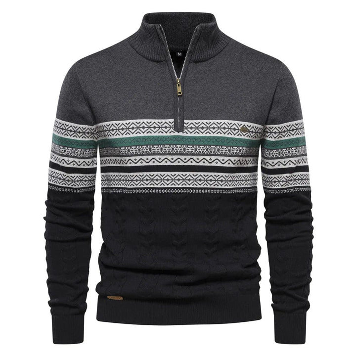 Suéter Lennox Fair Isle com Zíper