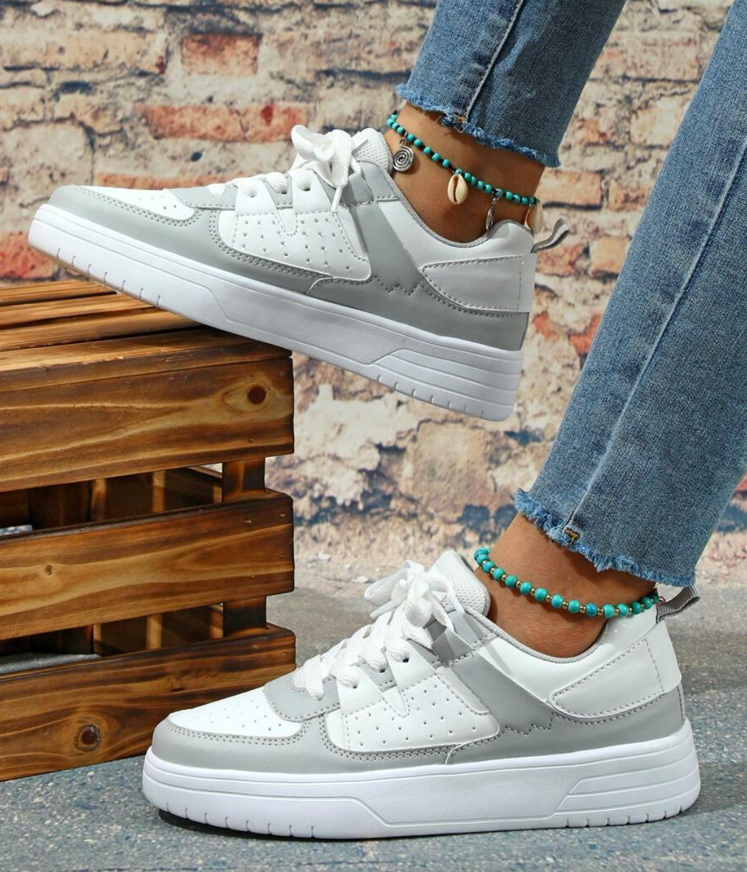 Farverige Dame Casual Sneakers