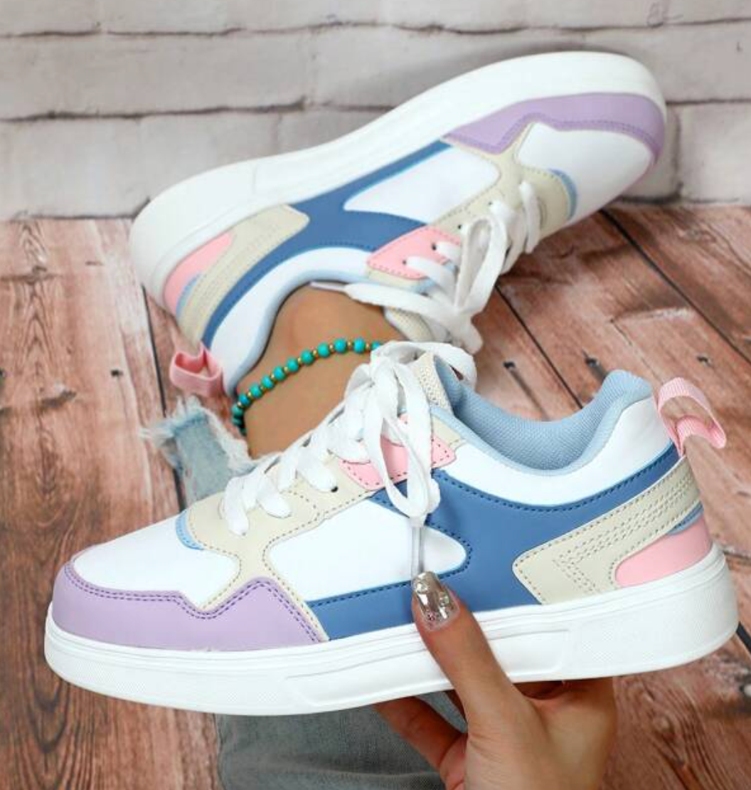 Farverige Dame Casual Sneakers