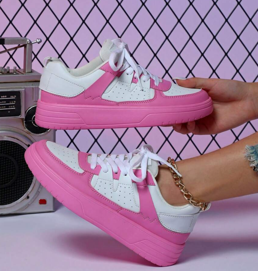 Farverige Dame Casual Sneakers