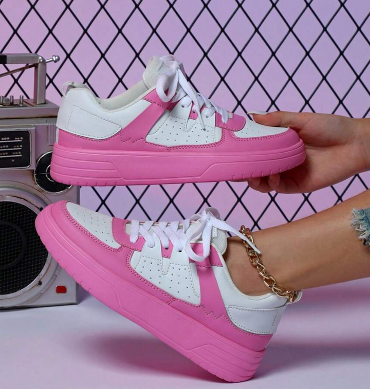 Farverige Dame Casual Sneakers