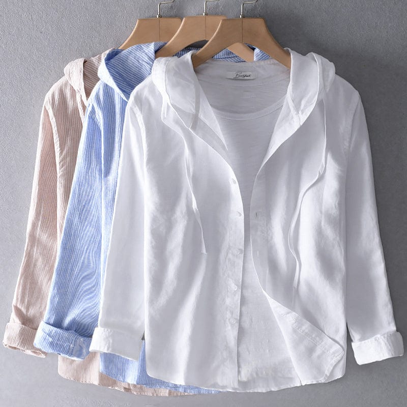 Avery Striped Hooded Shirt